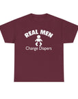 Unisex Humor Tee - 'Real Men Change Diapers'