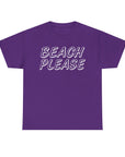 Beach Please Unisex Heavy Cotton Tee | Summer Vibes, Casual Wear, Vacation Essentials, Gift for Beach Lovers, Trendy Summer Shirt