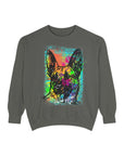 Vibrant Dog Art Sweatshirt, Animal Lover Gift, Cozy Casual Wear, Unisex Fashion, Colorful Pet Sweatshirt, Perfect for Dog Owners