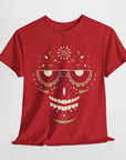 Sugar Skull Graphic Tee, Unisex T-Shirt for Day of the Dead, Halloween, Festive Casual Wear, Unique Gift Idea