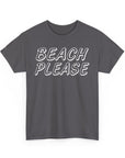Beach Please Unisex Heavy Cotton Tee | Summer Vibes, Casual Wear, Vacation Essentials, Gift for Beach Lovers, Trendy Summer Shirt