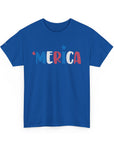 'Merica Unisex Heavy Cotton Tee - Patriotic Shirt for Independence Day, BBQs, Casual Wear, Gifts