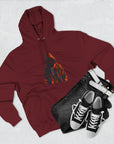 Cozy Three-Panel Fleece Hoodie for All Seasons, Unisex Graphic Sweatshirt, Casual Layering, Gifting for Friends & Family