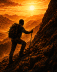 Haitian Proverb Wall Art Print – “Dèyè Mòn Gen Mòn” – Motivational Mountain Poster