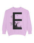 Nature-Inspired Unisex Sweatshirt with Bold Letter Design, Cozy Gift, Eco-Friendly Apparel, Perfect for Casual Wear, Letter E Sweatshirt