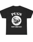 Pugs Not Drugs Unisex Heavy Cotton Tee | Funny Dog Lovers T-Shirt, Gift for Pet Owners, Casual Wear, Dog-Themed Apparel, Pug Enthusiast Top