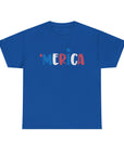 'Merica Unisex Heavy Cotton Tee - Patriotic Shirt for Independence Day, BBQs, Casual Wear, Gifts