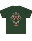 Sugar Skull Graphic Tee, Unisex T-Shirt for Day of the Dead, Halloween, Festive Casual Wear, Unique Gift Idea