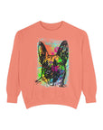 Vibrant Dog Art Sweatshirt, Animal Lover Gift, Cozy Casual Wear, Unisex Fashion, Colorful Pet Sweatshirt, Perfect for Dog Owners