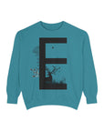 Nature-Inspired Unisex Sweatshirt with Bold Letter Design, Cozy Gift, Eco-Friendly Apparel, Perfect for Casual Wear, Letter E Sweatshirt