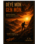 Haitian Proverb Wall Art Print – “Dèyè Mòn Gen Mòn” – Motivational Mountain Poster