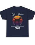 Retro Dog Lover Tee, Unisex Cotton T-Shirt, Gift for Dog Owners, Vintage Style Pet Apparel, Outdoor Adventure Shirt