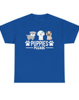 Puppies Please Unisex Heavy Cotton Tee, Cute Dog Lover T-Shirt, Pet Adoption Awareness Shirt, Gift for Dog Lovers, Fun Everyday Wear