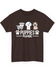 Puppies Please Unisex Heavy Cotton Tee, Cute Dog Lover T-Shirt, Pet Adoption Awareness Shirt, Gift for Dog Lovers, Fun Everyday Wear