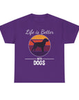 Retro Dog Lover Tee, Unisex Cotton T-Shirt, Gift for Dog Owners, Vintage Style Pet Apparel, Outdoor Adventure Shirt