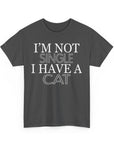 Funny Cat Lover Tee - I'm Not Single, I Have a Cat, Pet Owner Gift, Cat Mom Shirt, Unisex Cotton Tee, Gift for Cat Lovers