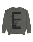 Nature-Inspired Unisex Sweatshirt with Bold Letter Design, Cozy Gift, Eco-Friendly Apparel, Perfect for Casual Wear, Letter E Sweatshirt