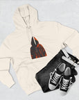 Cozy Three-Panel Fleece Hoodie for All Seasons, Unisex Graphic Sweatshirt, Casual Layering, Gifting for Friends & Family