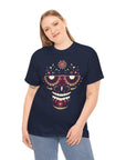 Sugar Skull Graphic Tee, Unisex T-Shirt for Day of the Dead, Halloween, Festive Casual Wear, Unique Gift Idea