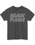 Beach Please Unisex Heavy Cotton Tee | Summer Vibes, Casual Wear, Vacation Essentials, Gift for Beach Lovers, Trendy Summer Shirt