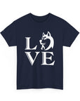 Stylish Dog Lover Tee | Unisex Cotton Shirt with 'LOVE' Design, Pet Gift, Birthday Gift, Casual Wear, Dog Mom, Animal Lover