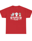 Puppies Please Unisex Heavy Cotton Tee, Cute Dog Lover T-Shirt, Pet Adoption Awareness Shirt, Gift for Dog Lovers, Fun Everyday Wear