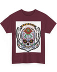 Skull Art Unisex Heavy Cotton Tee | Graphic Tee, Gift for Him/Her, Casual Wear, Festival Shirt, Halloween Costume