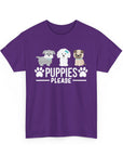 Puppies Please Unisex Heavy Cotton Tee, Cute Dog Lover T-Shirt, Pet Adoption Awareness Shirt, Gift for Dog Lovers, Fun Everyday Wear