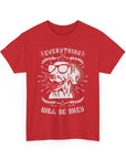 Unisex Heavy Cotton Tee with Positive Dog Graphic, Chill Vibes, Gift for Dog Lovers, Everyday Wear, Motivational Shirt, Casual Tee