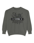 Faith, Family, Freedom Sweatshirt - Unisex Cozy Pullover for Family Gatherings, Gifts, Family Events, Faith Celebrations