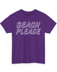 Beach Please Unisex Heavy Cotton Tee | Summer Vibes, Casual Wear, Vacation Essentials, Gift for Beach Lovers, Trendy Summer Shirt