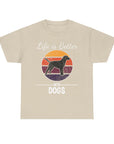 Retro Dog Lover Tee, Unisex Cotton T-Shirt, Gift for Dog Owners, Vintage Style Pet Apparel, Outdoor Adventure Shirt
