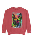 Vibrant Dog Art Sweatshirt, Animal Lover Gift, Cozy Casual Wear, Unisex Fashion, Colorful Pet Sweatshirt, Perfect for Dog Owners