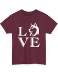 Stylish Dog Lover Tee | Unisex Cotton Shirt with 'LOVE' Design, Pet Gift, Birthday Gift, Casual Wear, Dog Mom, Animal Lover