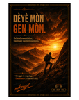 Haitian Proverb Wall Art Print – “Dèyè Mòn Gen Mòn” – Motivational Mountain Poster