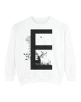 Nature-Inspired Unisex Sweatshirt with Bold Letter Design, Cozy Gift, Eco-Friendly Apparel, Perfect for Casual Wear, Letter E Sweatshirt