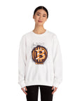 Bitcoin Logo Crewneck Sweatshirt | Unisex Cryptocurrency Apparel, Gift for Crypto Lovers, Casual Streetwear, Cryptocurrency Sweatshirt