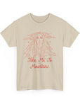 Unisex Heavy Cotton Tee - 'Take Me To Mountains' Adventure Shirt, Outdoor Lover Tee, Nature Vibes T-Shirt, Travel Gift Idea, Hiking Apparel
