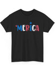 'Merica Unisex Heavy Cotton Tee - Patriotic Shirt for Independence Day, BBQs, Casual Wear, Gifts