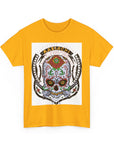 Skull Art Unisex Heavy Cotton Tee | Graphic Tee, Gift for Him/Her, Casual Wear, Festival Shirt, Halloween Costume