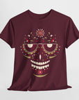 Sugar Skull Graphic Tee, Unisex T-Shirt for Day of the Dead, Halloween, Festive Casual Wear, Unique Gift Idea