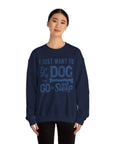 Cozy Dog Lover Sweatshirt - "I Just Want to Pet My Dog and Go to Sleep" - Perfect for Gift-Giving, Relaxation, Animal Lovers, Dog Owners