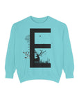 Nature-Inspired Unisex Sweatshirt with Bold Letter Design, Cozy Gift, Eco-Friendly Apparel, Perfect for Casual Wear, Letter E Sweatshirt