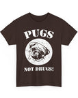 Pugs Not Drugs Unisex Heavy Cotton Tee | Funny Dog Lovers T-Shirt, Gift for Pet Owners, Casual Wear, Dog-Themed Apparel, Pug Enthusiast Top