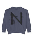 Personalized Nature-Inspired Sweatshirt with Letter N, Cozy Oversized Top for Outdoor Lovers, Gift for Friends, Casual Wear, Birthday Gift