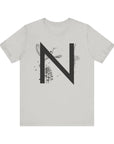Nature-Inspired Initial Tee, Unisex T-Shirt for Nature Lovers, Personalized Gift, Graphic Tee for Casual Wear, Eco-Friendly Apparel