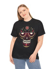 Sugar Skull Graphic Tee, Unisex T-Shirt for Day of the Dead, Halloween, Festive Casual Wear, Unique Gift Idea
