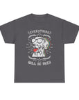 Unisex Heavy Cotton Tee with Positive Dog Graphic, Chill Vibes, Gift for Dog Lovers, Everyday Wear, Motivational Shirt, Casual Tee
