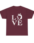 Stylish Dog Lover Tee | Unisex Cotton Shirt with 'LOVE' Design, Pet Gift, Birthday Gift, Casual Wear, Dog Mom, Animal Lover