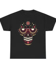 Sugar Skull Graphic Tee, Unisex T-Shirt for Day of the Dead, Halloween, Festive Casual Wear, Unique Gift Idea